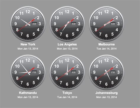 free time zone clock.